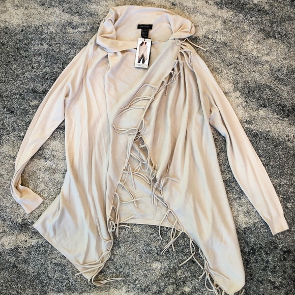 The Limited Sweaters - NWT Cream Fringe Cardigan 🍂🍁